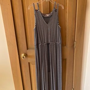 LL Bean striped cotton maxi